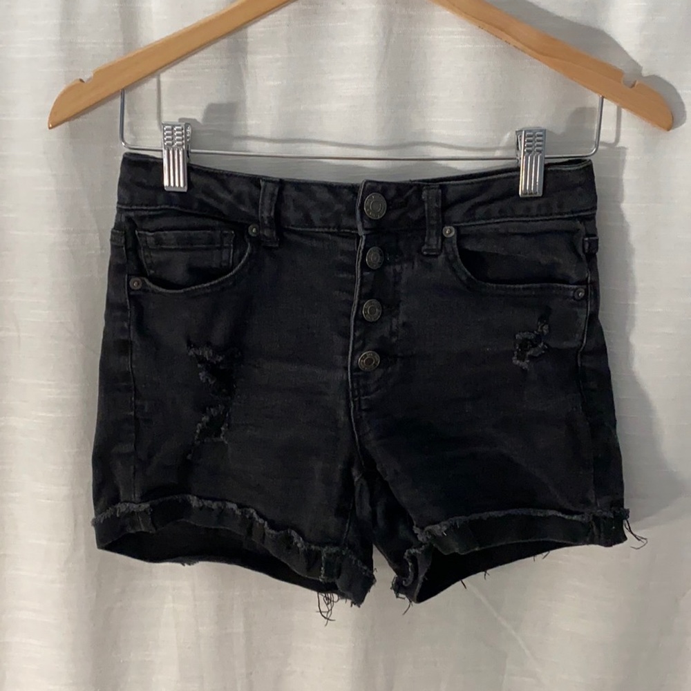 FLX Stretch High-Rise Midi Jean Shorts